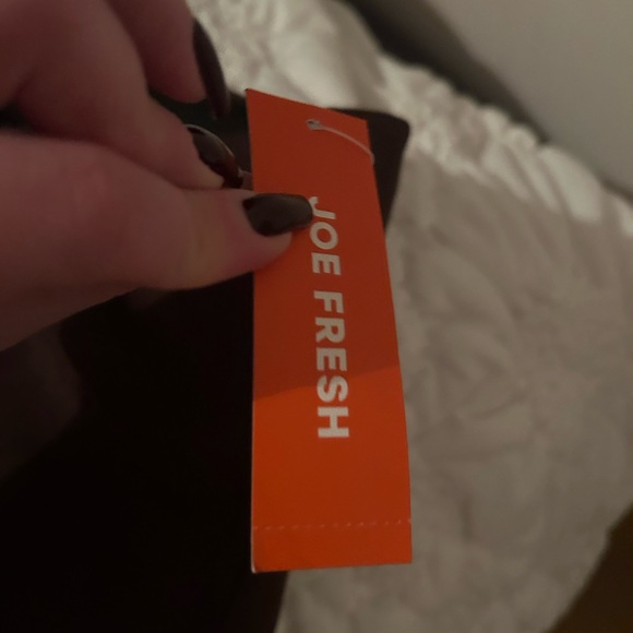 NWT Joe Fresh Brown Suede Pants - Picture 2 of 4